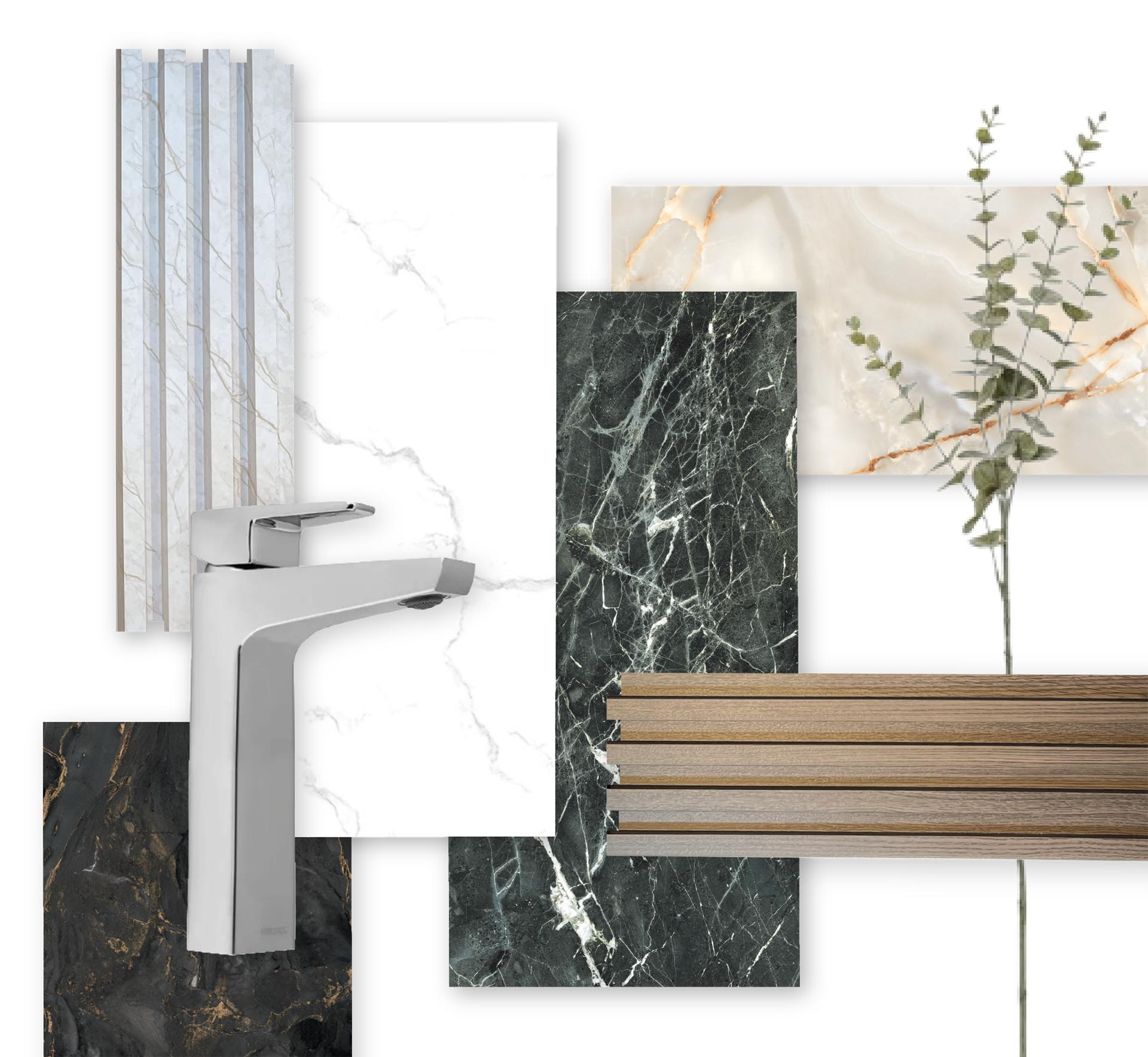 Imagen que muestra variedad de pisos porcelánicos, azulejos decorativos y materiales de construcción disponibles en Grupo Dalvi, distribuidos desde Puebla a todo México.
