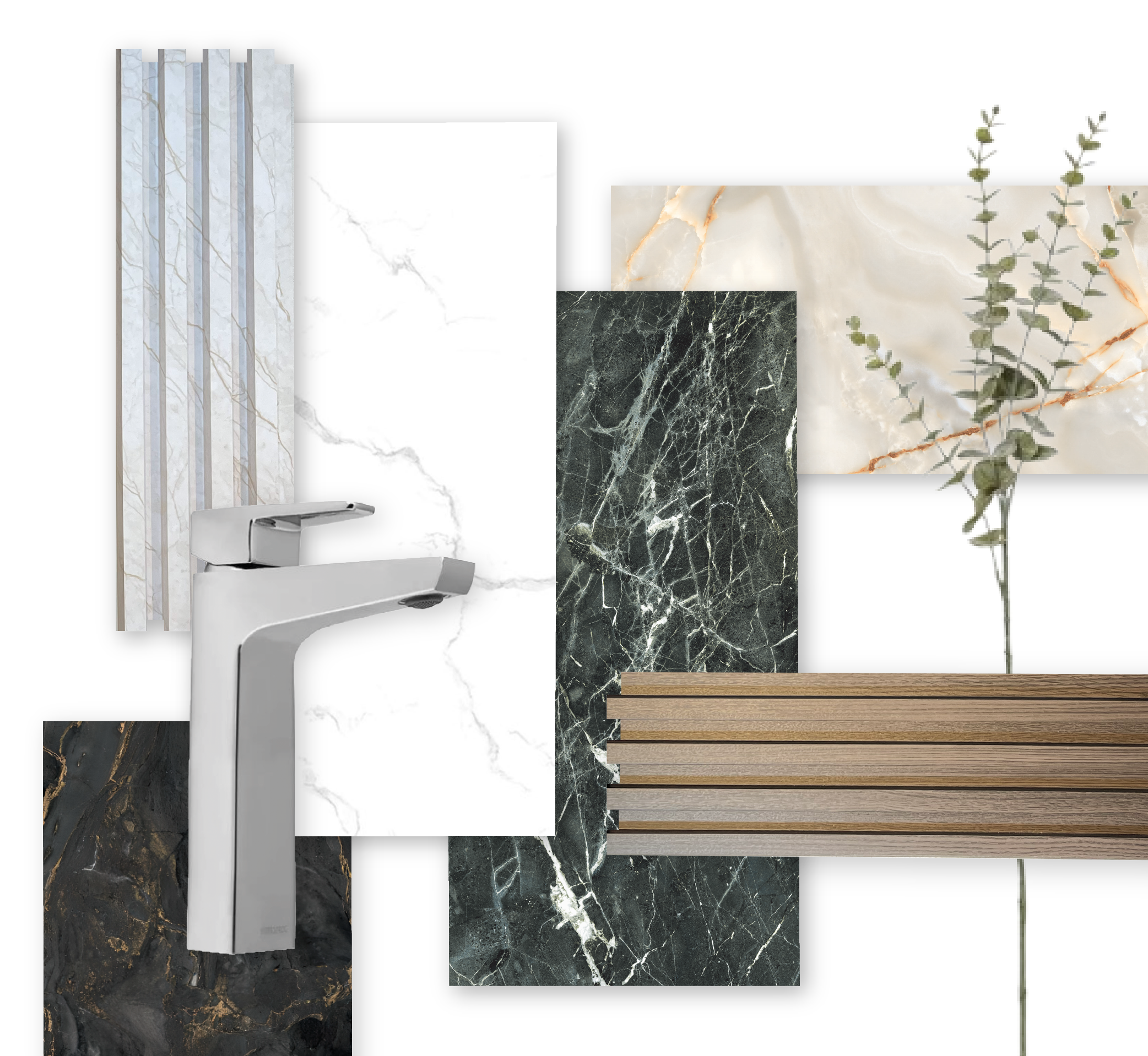 Imagen que muestra variedad de pisos porcelánicos, azulejos decorativos y materiales de construcción disponibles en Grupo Dalvi, distribuidos desde Puebla a todo México.