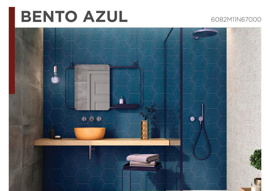 Porcelanato Cesantoni Bento Azul disponible en Grupo Dalvi Puebla