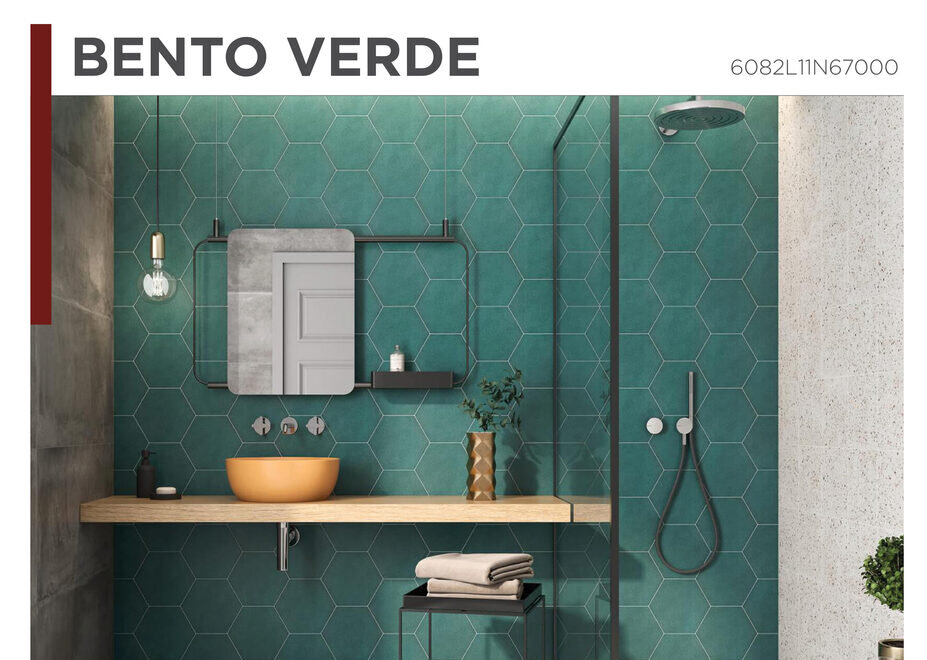 Porcelanato Cesantoni Bento Verde disponible en Grupo Dalvi Puebla