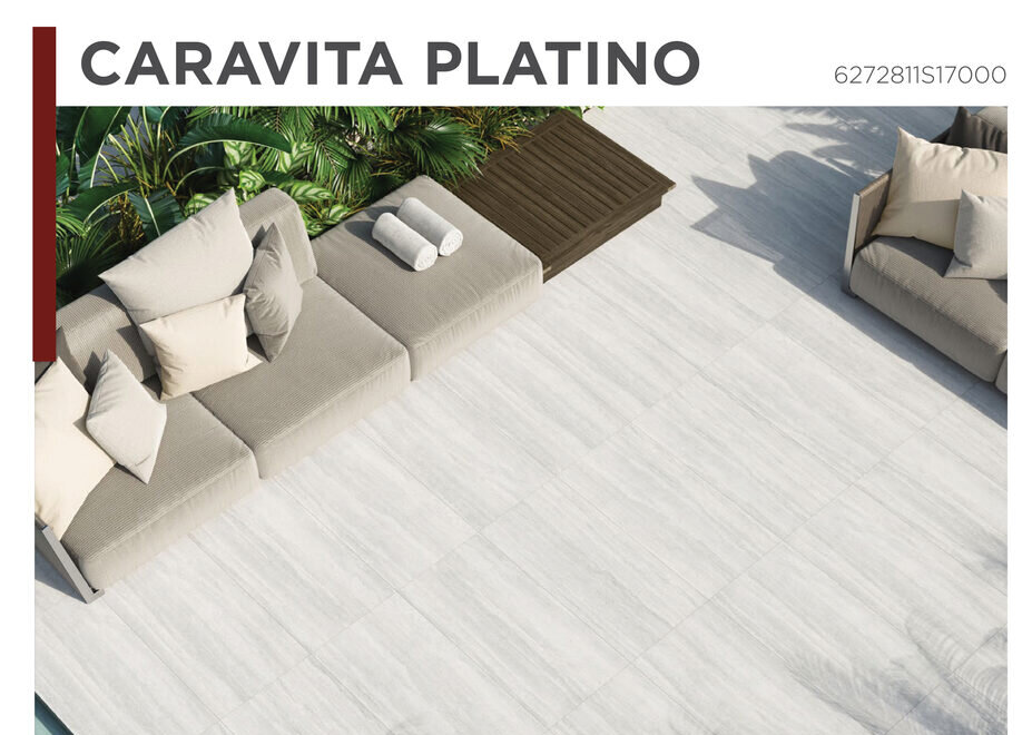 Porcelanato Cesantoni Caravita Platino disponible en Grupo Dalvi Puebla