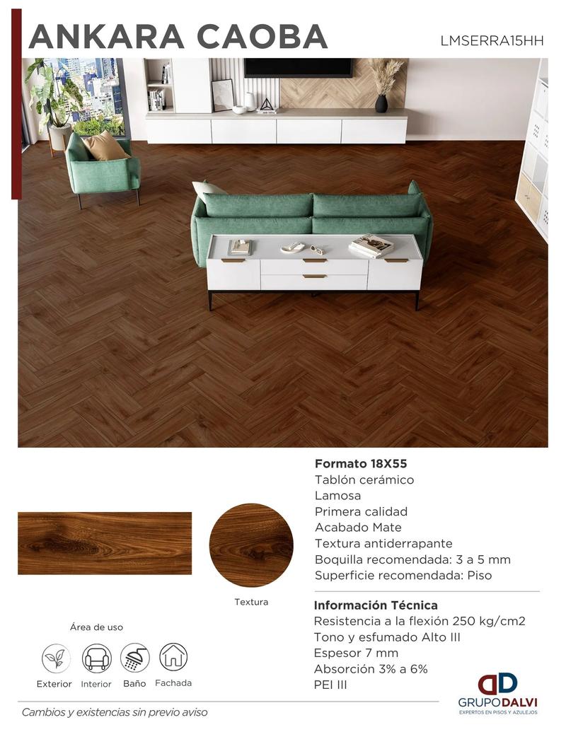 Ficha técnica piso Lamosa Ankara Caoba
