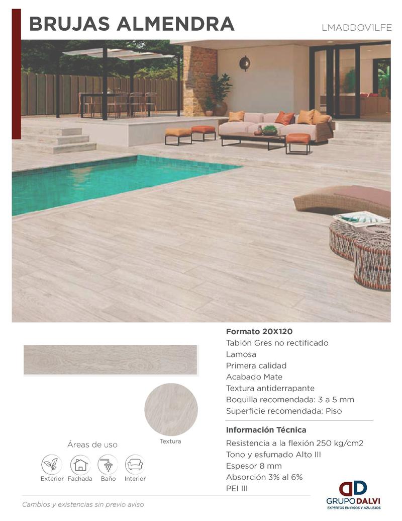 Ficha técnica piso Lamosa Brujas Almendra