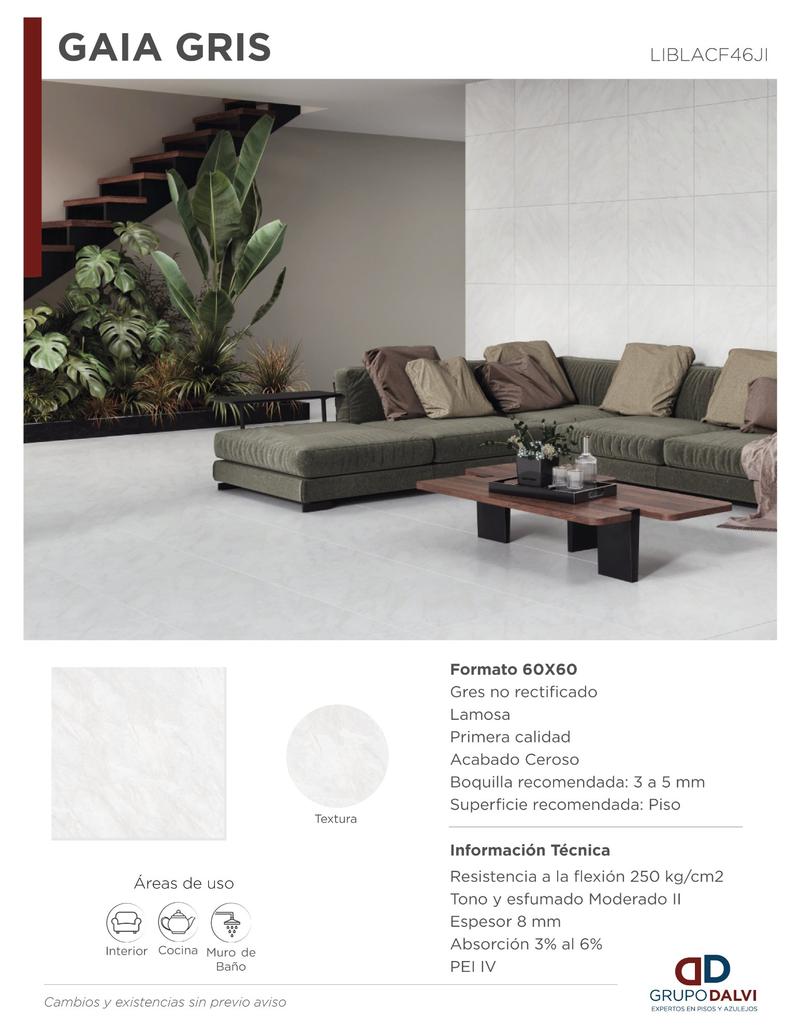 Ficha técnica piso Lamosa Gaia Gris
